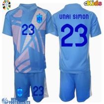 Spain Unai Simon #23 Goalkeeper Replica Home Minikit Euro 2024 Short Sleeve (+ pants)